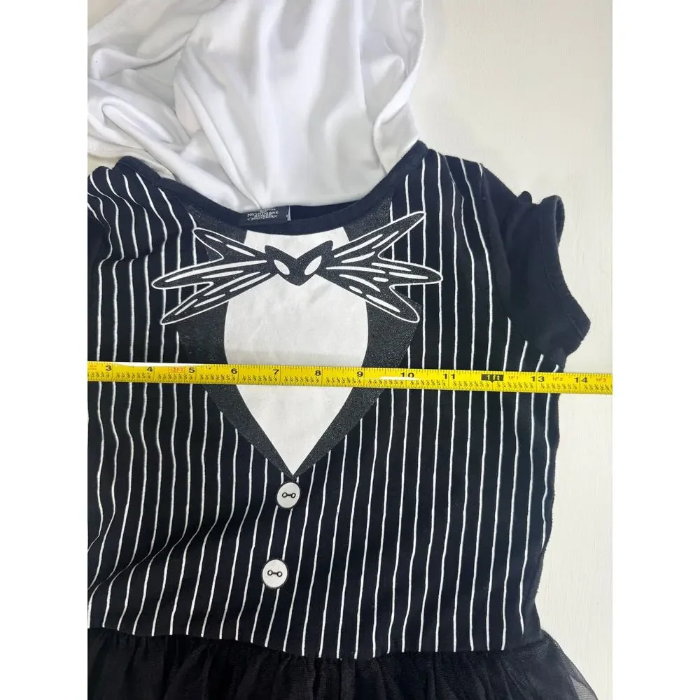 Disney Nightmare Before Christmas Jack Skellington Cosplay Dress -Girls Size 7/8 - Picture 6 of 12